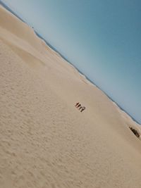 Scenic view of desert against clear sky