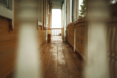 Empty corridor of building