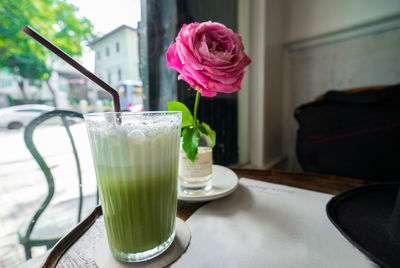 Close-up of drink on table