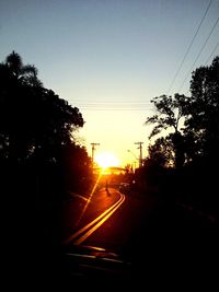 Road passing through forest