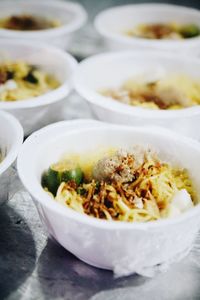 Close-up of meal served in bowl