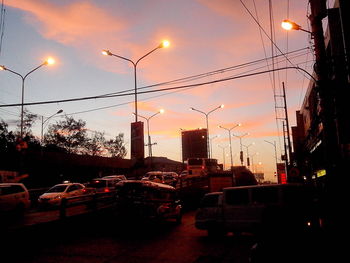 City street against cloudy sky