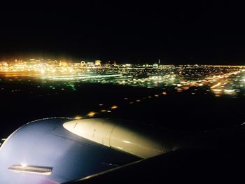 View of illuminated cityscape at night