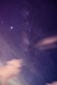 Low angle view of stars in sky