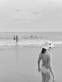 People enjoying at beach