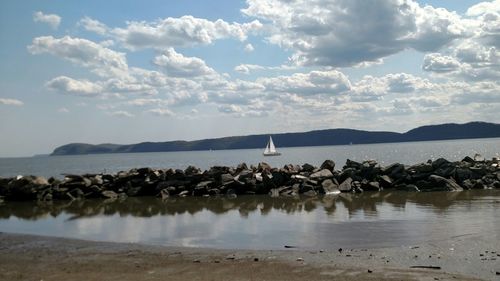 Scenic view of sea against sky