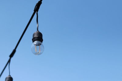 Circular bulb and blue sky background