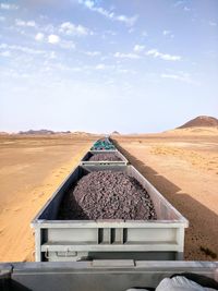 Scenic view of desert against sky