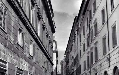 Low angle view of buildings against sky