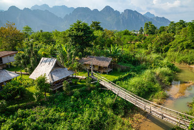 Scenic view of landscape and mountains