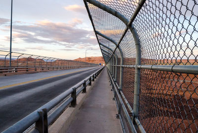 Chainlink fence against sky