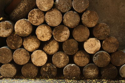Stack of circular stones outdoors