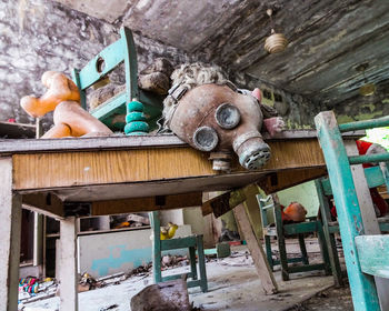 Interior of abandoned house