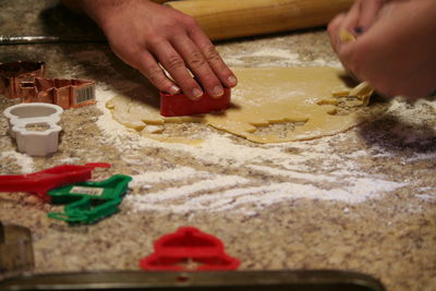 Close-up of cookies on table