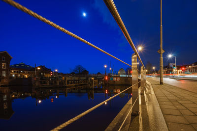 River against sky seen from bridge at dusk