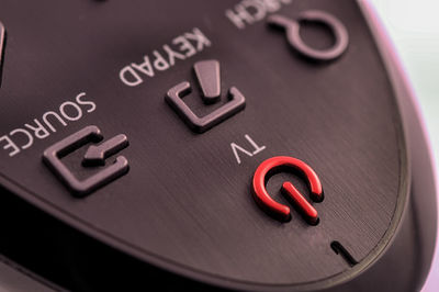 Close-up of push buttons