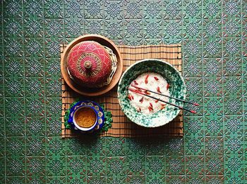 Directly above shot of spiral staircase