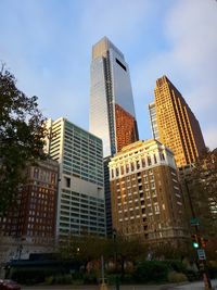 Low angle view of buildings against sky