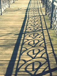 View of wooden walkway