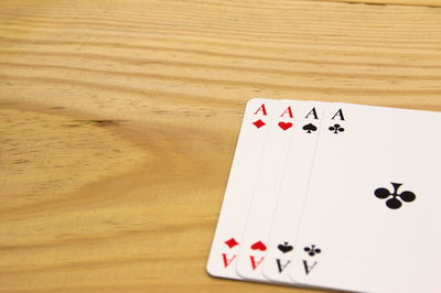 High angle view of red drawing on table