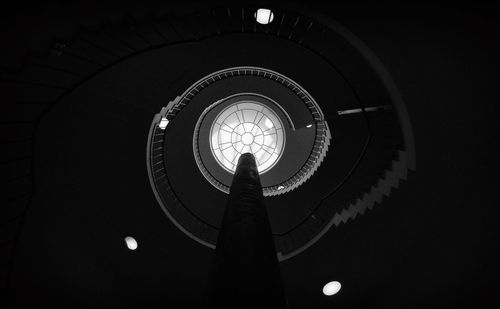 Low angle view of illuminated ceiling
