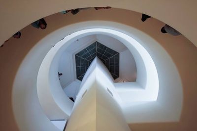 Low angle view of spiral staircase