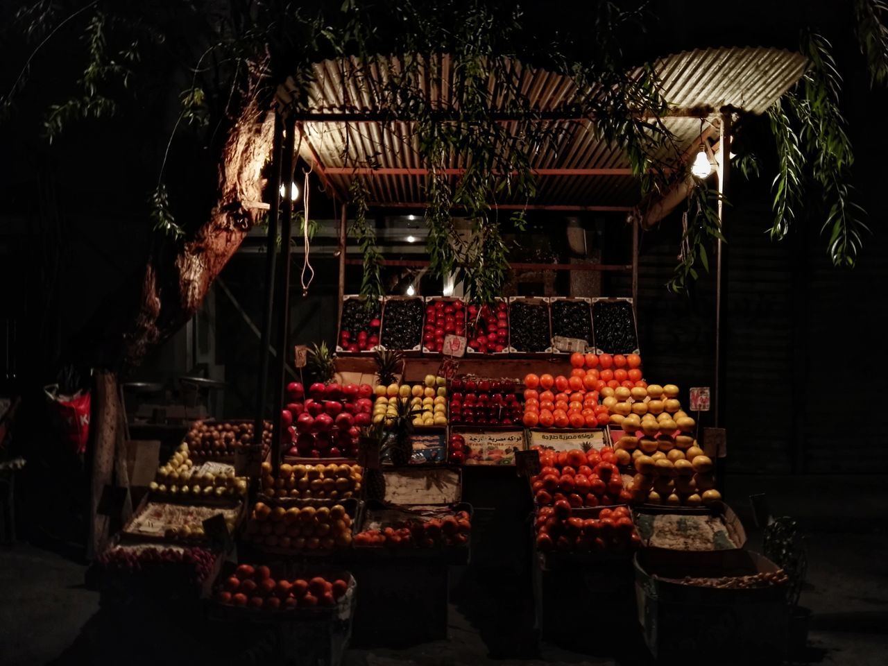 retail, for sale, variation, food and drink, food, market stall, freshness, market, choice, abundance, large group of objects, small business, fruit, healthy eating, arrangement, hanging, no people, price tag, indoors, store, night