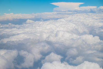 Aerial view of clouds in sky