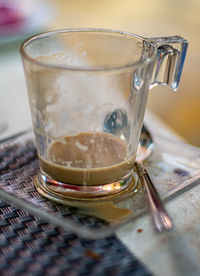 Close-up of drink on table