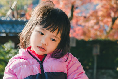 Close-up portrait of girl