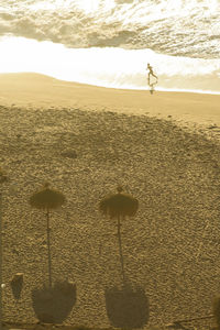 High angle view of beach