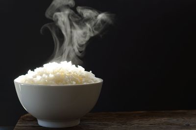 Close-up of ice cream in bowl on table