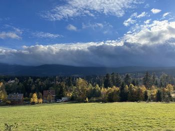 Scenic view of landscape against sky