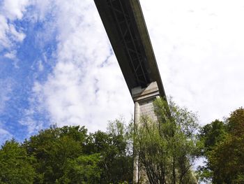 Low angle view of bridge against sky