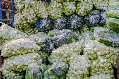 Full frame shot of vegetables for sale in market