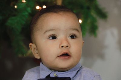 Close-up portrait of cute baby