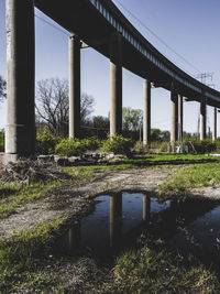 View of bridge over river