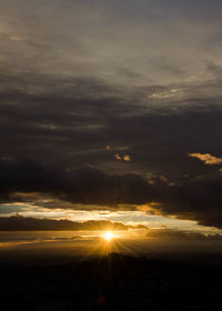 Sunset over landscape