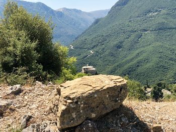 Scenic view of rocky mountains