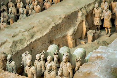 View of buddha statues