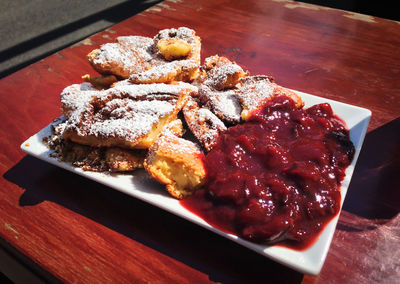 Close-up of served food