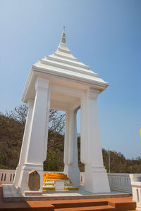 Low angle view of historical building against clear sky