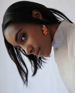 Close-up portrait of a young woman