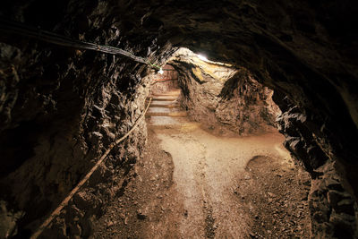 Rock formation in cave