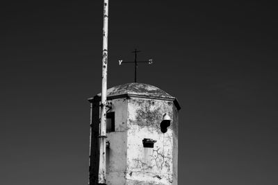 Low angle view of tower against sky