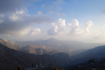 Clouds over the mountains