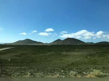 Scenic view of desert against sky