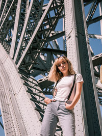 Full length of woman on bridge