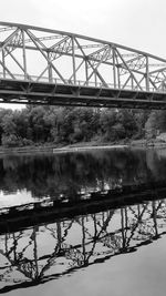 Low angle view of bridge over river