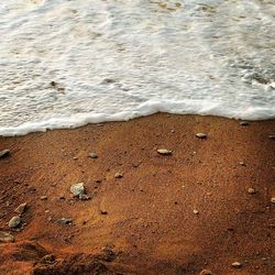 High angle view of beach